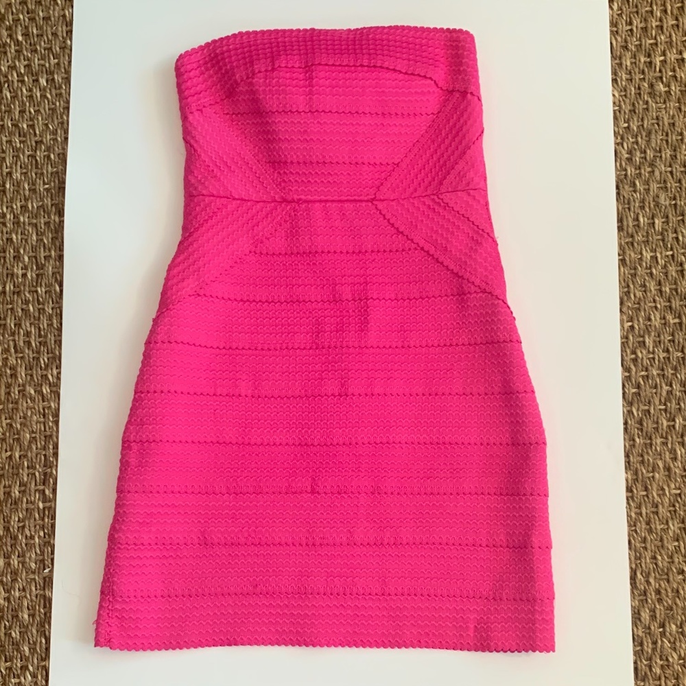 Victoria and Sophia Pink Mini Strapless Dress S